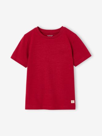 Vertbaudet Jungen-T-Shirt, uni rot