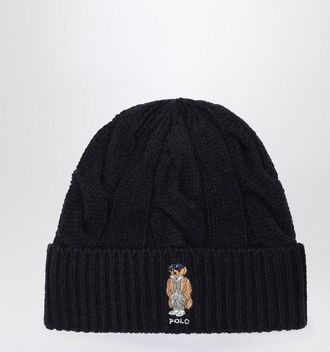 Polo Ralph Lauren Navy blue wool Polo Bear hat