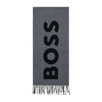 HUGO BOSS Hugo, Winter Scarves, male, Gray, Size: ONE SIZE Rikard_35*180 Scarf