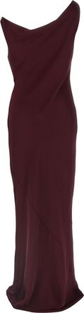 Norma Kamali Womens Bordeaux Polyester Long Dress