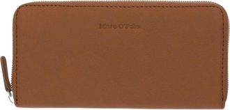 Marc O'Polo Portemonnee met rits - Dames - Portefeuilles - Bruin - ONE Size - Leer - Accessoires