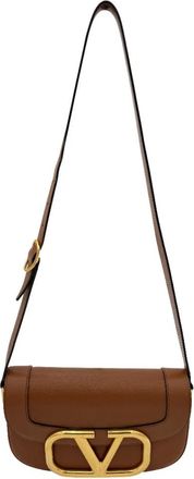 Valentino Pre-owned Cross Body Bags, female, Brown, Size: ONE SIZE Pre-owned Leather Shoulder Bag