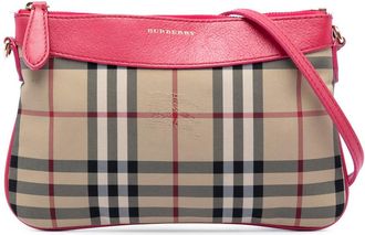 Burberry Pre-owned Burberry Haymarket Check Nylon Peyton Crossbody Ladies I5SYC52OIOAPWW3S