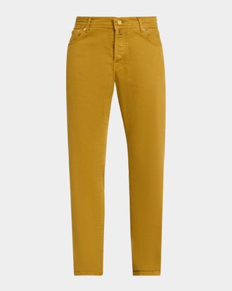 Kiton Stretch-Cotton Slim-Fit Trousers