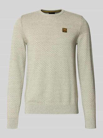 PME Legend Strickpullover mit gerippten Abschlüssen in Mint, Größe XXXL