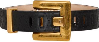 Balmain Anthem smooth leather belt in Black at Nordstrom, Size 85