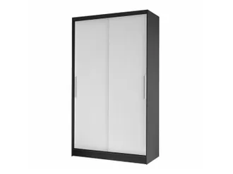 Mirjan24 Mobilier1 - Armario Closico 162, Negro + Blanco, 200x100x58cm, Puertas De Armario: Correderas, N&uacute;mero De Estantes: 0