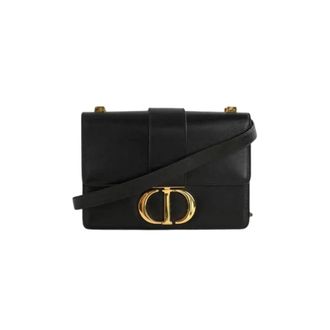 Dior Pre-owned 30 Montaigne Crossbody Tas - Dames - Pre-owned - Zwart - Maat: ONE Size Leer