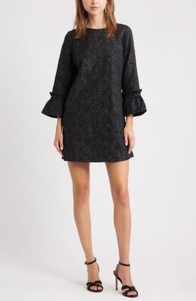Chelsea28 Floral Jacquard Shift Minidress in Black at Nordstrom Rack, Size X-Large