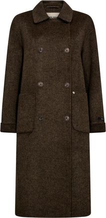 Mos Mosh Dubbele-knoop jassen - Dames - Mantel - Bruin - M - Jassen