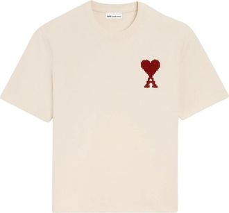 Ami Ami de Coeur T-shirt Wild Spark - unisex - T-shirts - Beige - M - Katoen - Tops