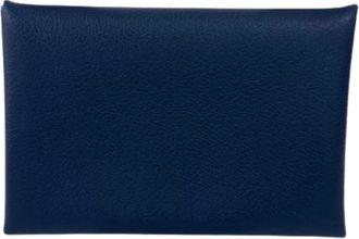 Herm&egrave;s Pre-owned Calvi Duo Evercolor Card Case - - Pre-owned - Donna - Blu - ONE SIZE