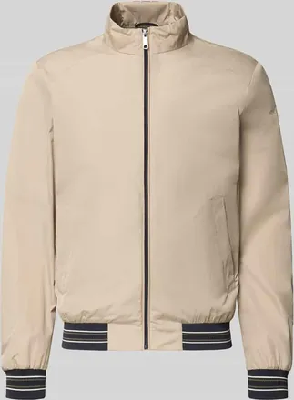 Geox Blouson mit Stehkragen und Rei&szlig;verschluss in Beige, Gr&ouml;&szlig;e XXXL
