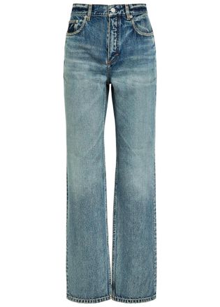 Alaia Distressed Straight-leg Jeans - Denim - 28 (W28 / UK10 / S)