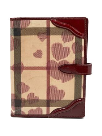 Burberry Heart Nova Check leather agenda cover - Red