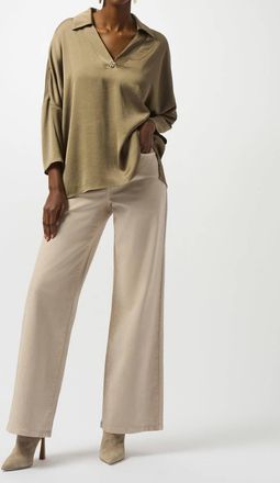 Joseph Ribkoff Dulce Polo With Brooch In Java