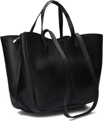 Notre-V Elegante zwarte Martha handtas - Dames - Shoppers - Zwart - ONE Size - Tassen