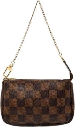 Louis Vuitton Pre-owned Mini Pochette Accessoires - Dames - Vintage Mini Tas - Bruin - ONE Size - Vintage