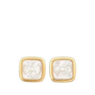 Shushu/Tong Orecchini quadrati con motivo a fiocco - - Accessories - Donna - Bianco - ONE SIZE