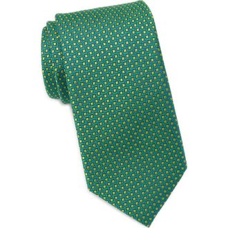 Ted Baker Weller Micro Square Silk Blend Tie in Green at Nordstrom Rack
