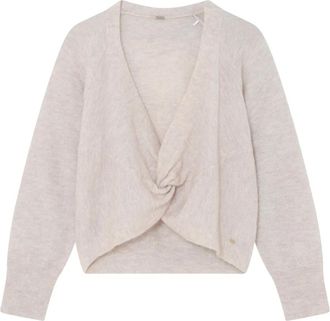 Gustav V-hals Breiwerk - Dames - V-hals truien - Beige - XL - Wol - Truien & Vesten