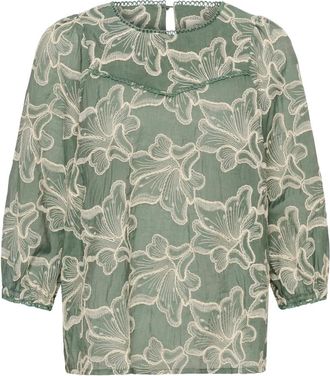 Cream Blouse - Dames - Blouses - Groen - S - Overhemden