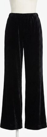 Faherty Womens Stretch Silk Velvet Pant In Black
