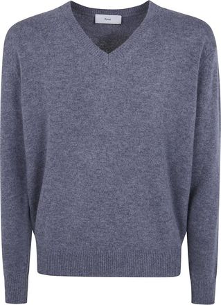 Dunst Su&eacute;ter de cuello en V de cachemira - Knitwear - Hombre - Gris - L