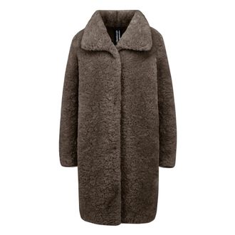 Bomboogie Cappotto monopetto in due materiali - - Coats - Donna - Marrone - L