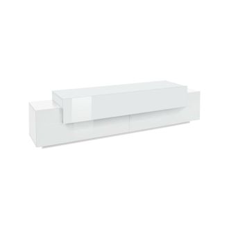 Dmora Mueble tv efecto madera blanco 218x45h52 cm