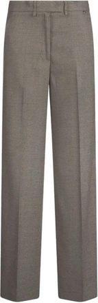 Liu Jo Rechte broek - Dames - Wijde Broeken - Grijs - L - Leer - Broeken