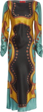 La DoubleJ Eros Avondjurk - Dames - Casual kleedjes - Veelkleurig - L - Kleedjes