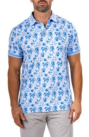 Maceoo Martyr00008 Print Golf Polo in Blue at Nordstrom, Size 4