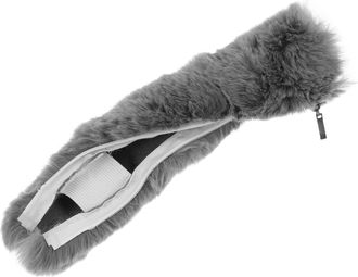 Yardwe Faux Fur Padded Shoulder Strap Cover for Bags Soft Handle Wrap Protector with Zipper for Tote Handbag Luggage Purse Replacement Shoulder Pads Accessor