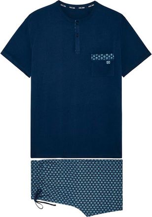 HOM Cairo Short Pajama Set in Navy Print at Nordstrom, Size Xx-Large