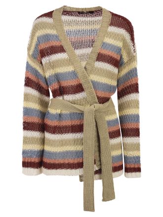 Max Mara Weekend Maxmara Wkdbonito linnen garen vest met riem