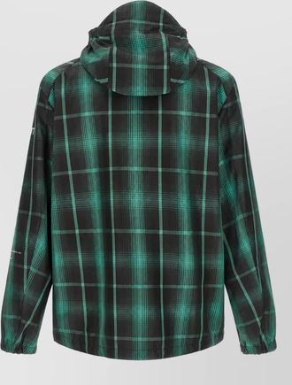 Moncler checked hooded windbreaker jacket