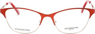 Liz Claiborne L465 Cat Eye Metal Eyeglasses - Red