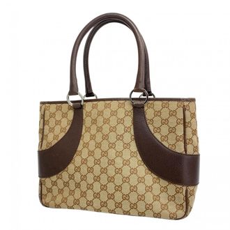 Gucci Brown Canvas Tote Bag (Pre-Owned)