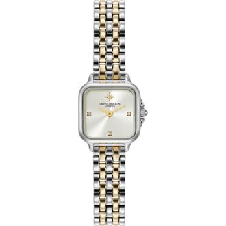 Olivia Burton Mini Grosvenor Bracelet Watch, 20mm in Silver & Gold at Nordstrom