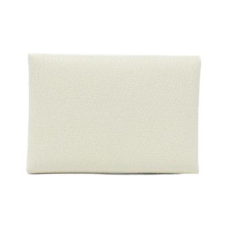 Herm&egrave;s White Chevre Leather Coin Purse/Coin Case (Pre-Owned)