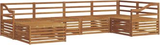vidaXL Conjunto De Sof&aacute;s De Exterior 6 Uds. Natural Vidaxl