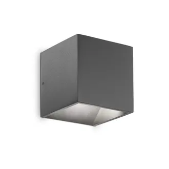 Netlighting Rubik LED 1 Light Outdoor Up Down Wall Light Anthracite IP44 in Black