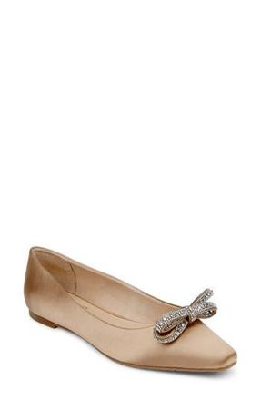 Badgley Mischka Hesther Flat in Dknude Sat at Nordstrom Rack, Size 7.5