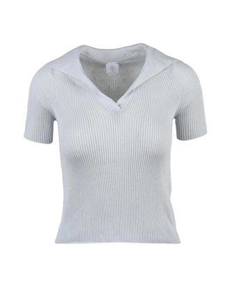 Eleventy Light Grey Cotton Polyester Polyamide Polo Shirt