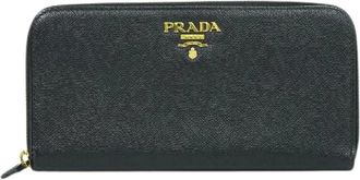 Prada Pre-owned Wallets, female, Black, Size: ONE SIZE Pre-owned Leather wallets