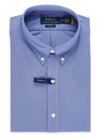 Polo Ralph Lauren Blue Slim-Fit Cotton Button-Down Shirt