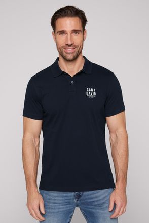 Camp David Poloshirt mit kleiner Logo-Stickerei auf Brusthöhe