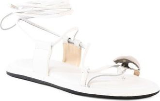 Seychelles Take You There Ankle Wrap Sandal in White at Nordstrom, Size 11