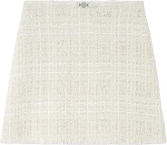 Versace A-line Frayed Mini Skirt